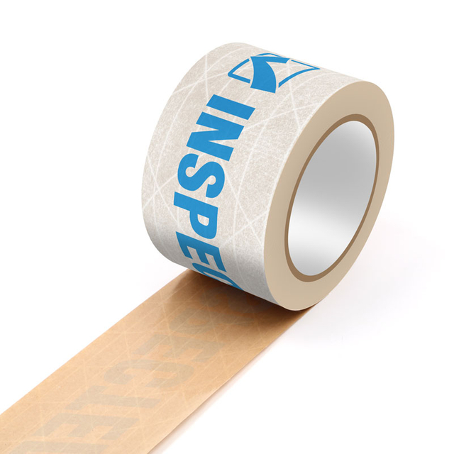 White Face Brown Back Reinforced Water Activated Paper Tape