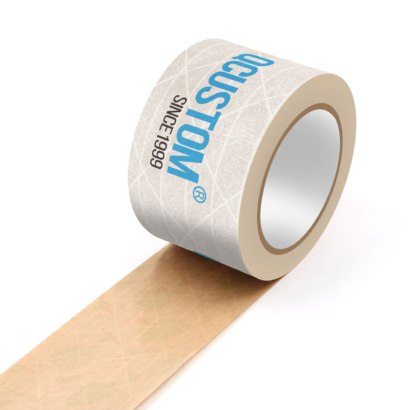 White Face Brown Back Reinforced Water Activated Paper Tape